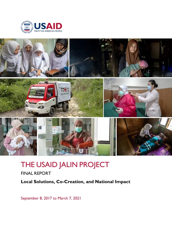 USAID JALIN PROJECT - FINAL REPORT: LOCAL SOLUTIONS, CO-CREATION AND NATIONAL IMPACT