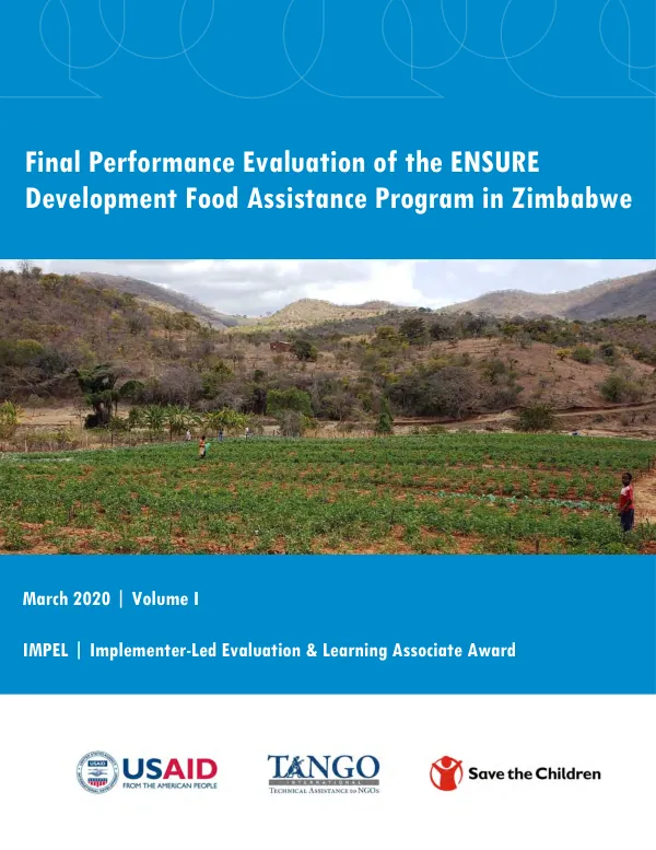 Final performance evaluation of the ENSURE development food assistance program in Zimbabwe