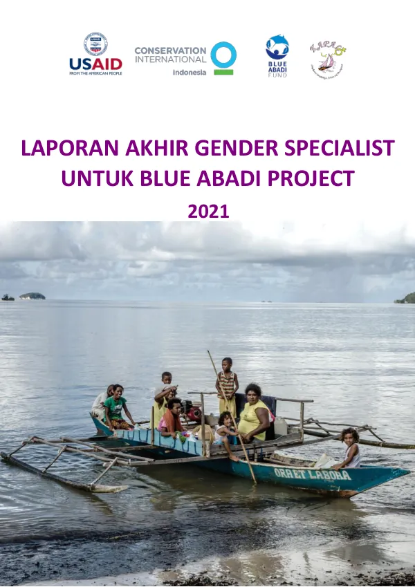 Laporan Akhir Gender Specialist untuk Blue Abadi Project
