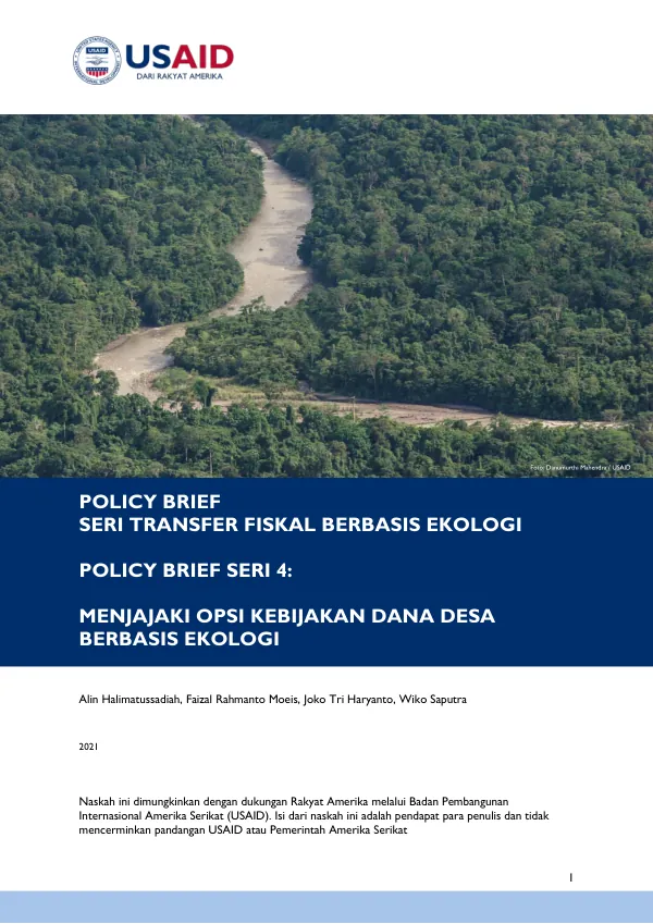 Policy Brief Seri 4: Menjajaki Opsi Kebijakan Dana Desa Berbasis Ekologi