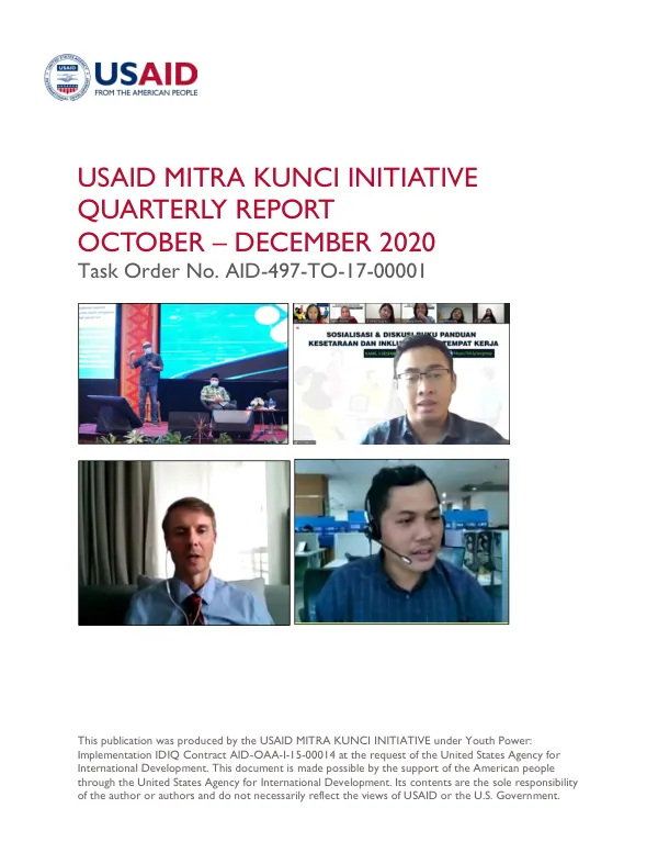 USAID MITRA KUNCI INITIATIVE QUARTERLY REPORT