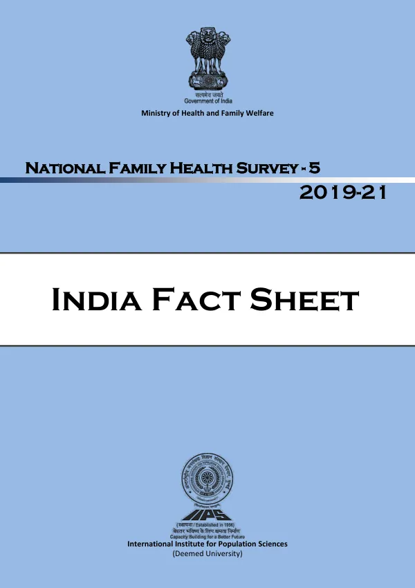 India Fact Sheet: National Family Health Survey 5 (NFHS-5)