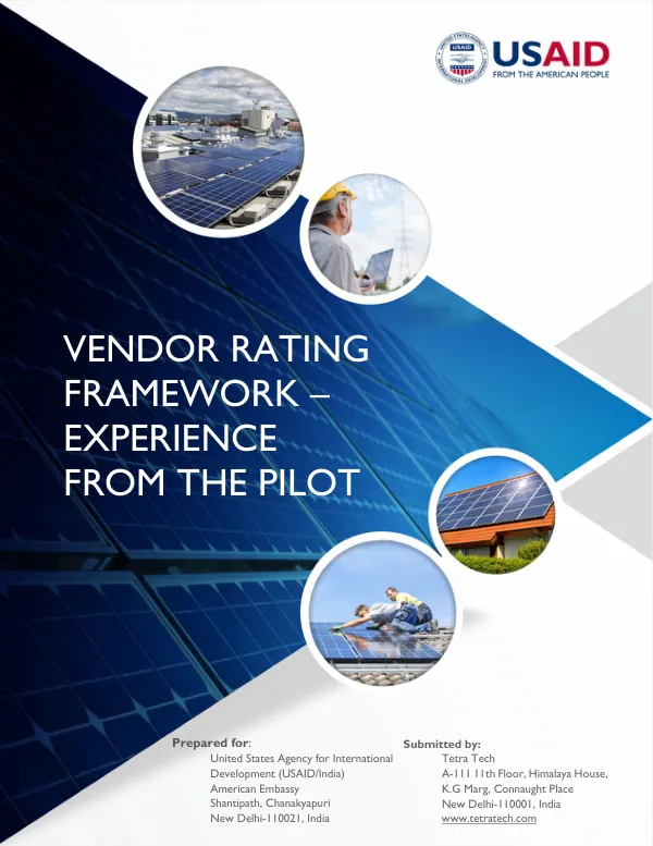 Vendor Rating Framework – Experience from the Pilot