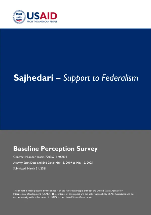 Baseline Perception Survey Sajhedari-STF
