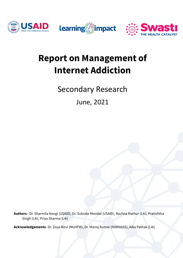 Report on Management of Internet Addiction