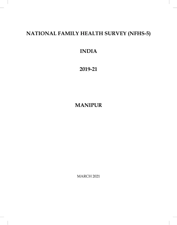 National Family Health Survey (NFHS-5), India, 2019-21: Manipur