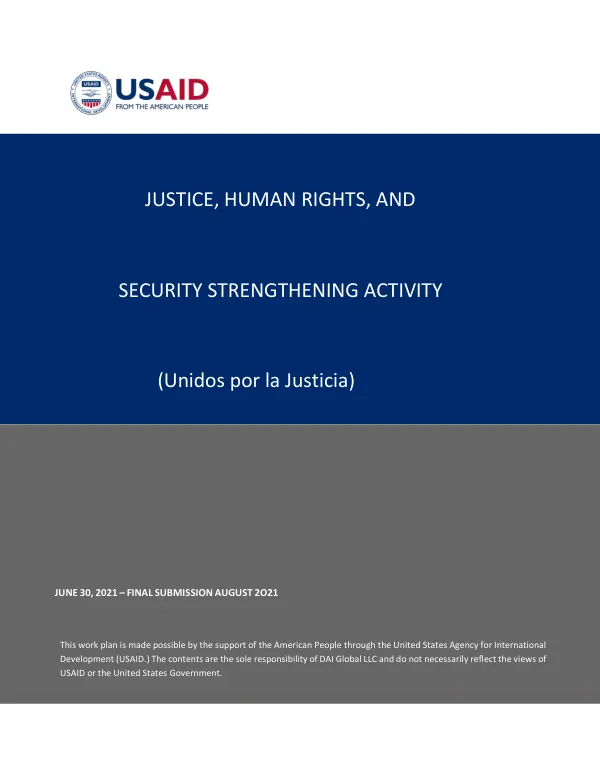 Justice, Human Rights, and Security Strengthening (JHRSS) Activity