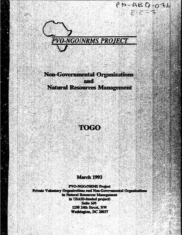 VO-NGOIN Project: Natural Resource Management