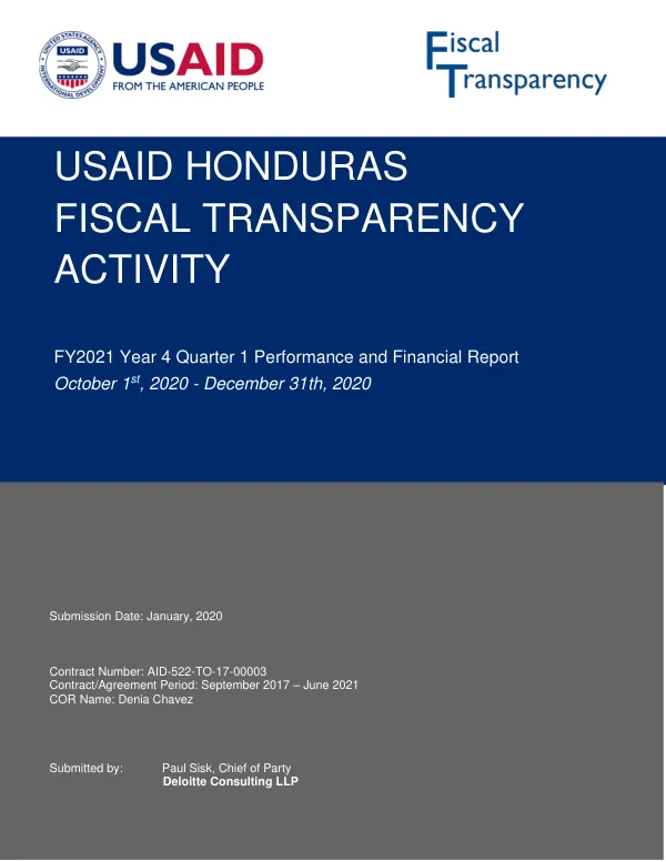 FY2021 Year 4 Quarter 1 Performance and Financial Report