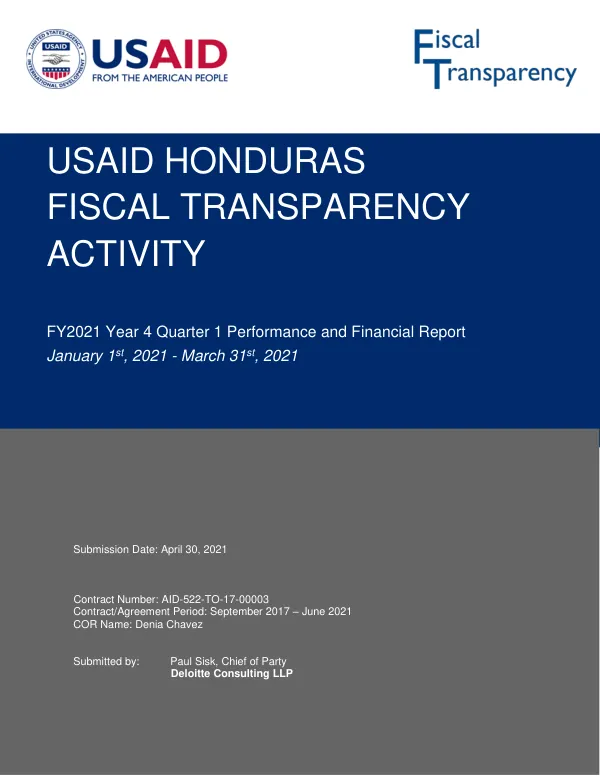 FY2021 Year 4 Quarter 1 Performance and Financial Report