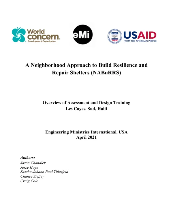 A Neighborhood Approach to Build Resilience and Repair Shelters (NABuRRS)