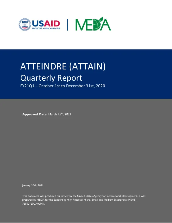Quarterly Report FY21Q1 – October 1st to December 31st, 2020