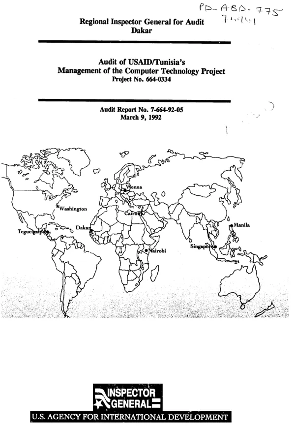 Audit of USAID"s actions to correct financial management system planning deficiencies