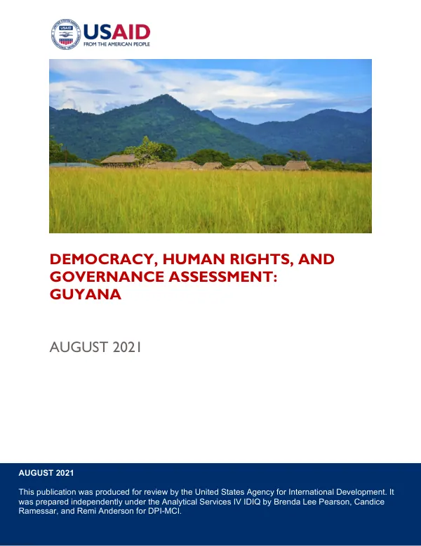 Democracy, Human Rights, and Governance Assessment: Guyana
