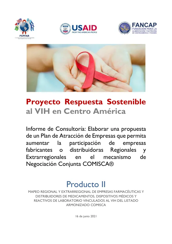Proyecto Respuesta Sostenible al VIH en Centro América: Informe de Consultoría