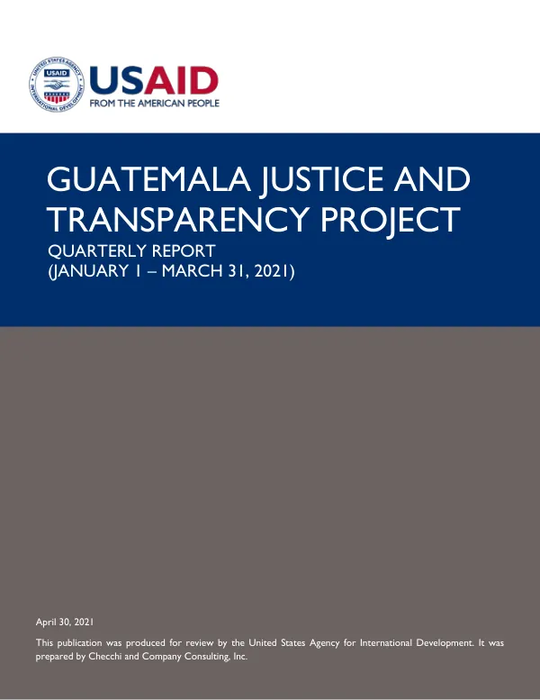 Quarterly Report: January 1 – March 31, 2021