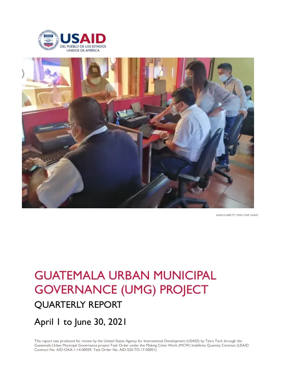 Guatemala UMG: Quarterly Report, April-June 2021