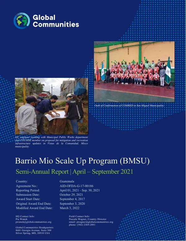 Semi-Annual Report: Barrio Mio Scale Up Program (BMSU)