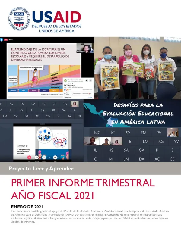 Primer Informe Trimestral FY2021: Leer y Aprender de USAID