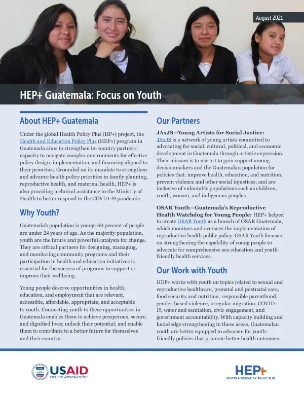 HEP+ Guatemala: Focus on Youth