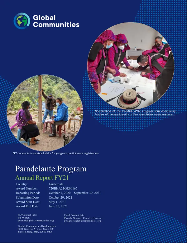 Paradelante Program Annual Report FY21