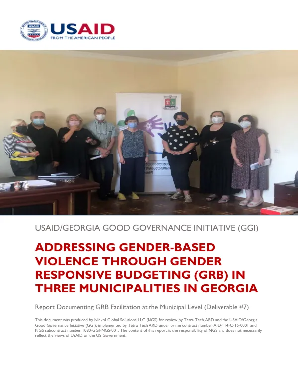 Report Documenting GRB Facilitation at the Municipal Level (Deliverable #7)
