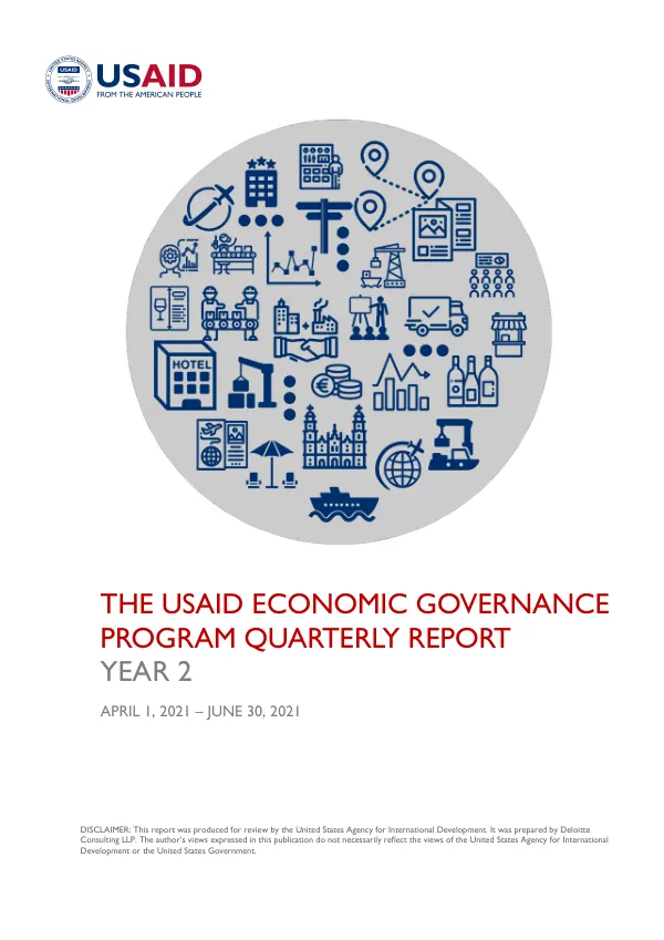 The USAID Economic Governance Program Quarterly Report, Quarter 3, Year 2