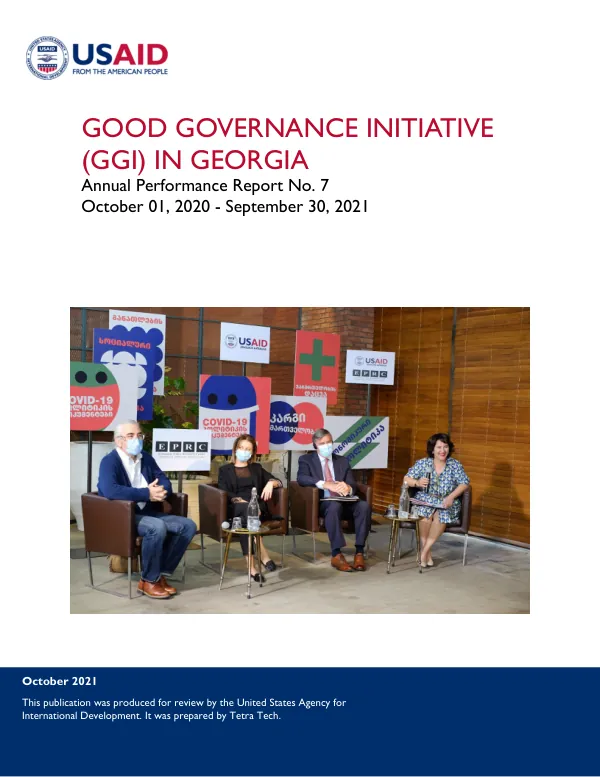 Annual Performance Report No. 7: Good Governance Initiative (GGI) in Georgia