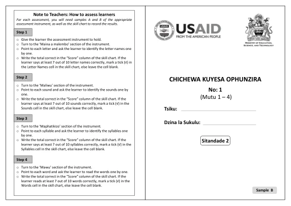 Chewa Language Assessment for Learners