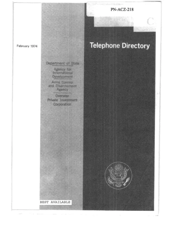 Government Telephones and Telephone Directory