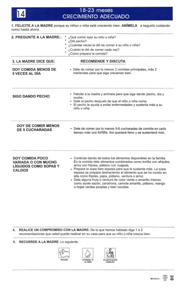 Recomendaciones para el Crecimiento del Niño