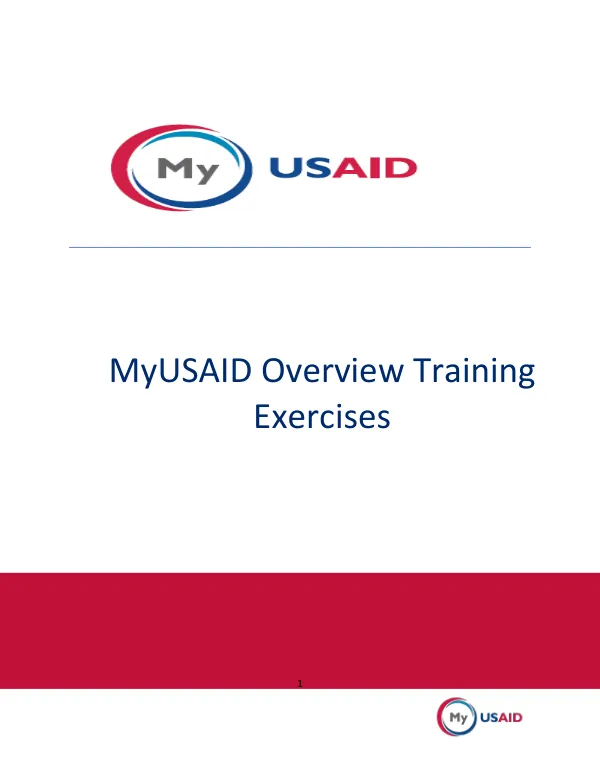 MyUSAID Overview Training