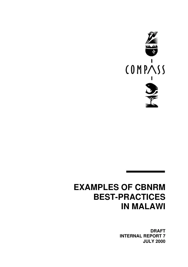 Examples of CBNRM [community-based natural resource management] best-practices in Malawi
