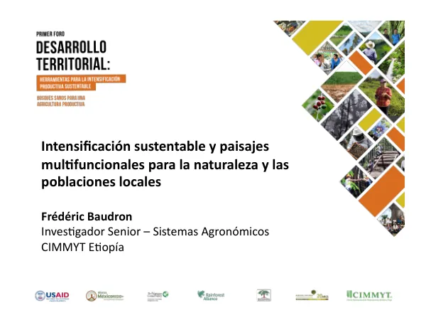 Intensiﬁcación sustentable y paisajes mul3funcionales para la naturaleza y las poblaciones locales