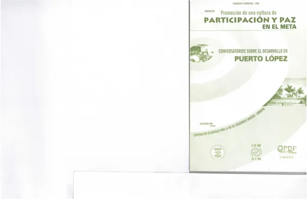 Promocion de una cultura de participacion y paz en el Meta