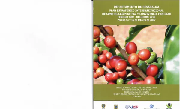 Risaralda - Plan estrategico interinstitucional de construccion de paz y convivencia familiar
