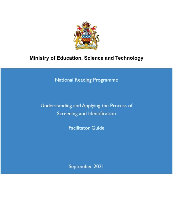Facilitator Guide - Screening and Identification Module