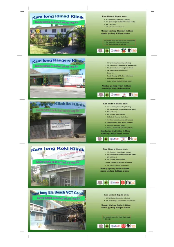FHI Clinic Cards