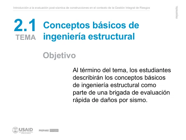 Introducción a la evaluación post-sísmica de construcciones en el contexto de la Gestión Integral de Riesgos