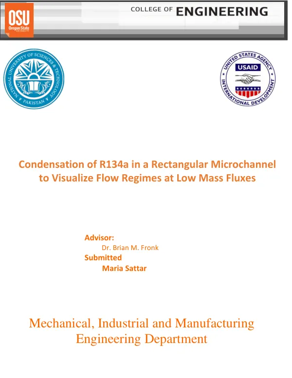 Condensation of R134a in a Rectangular Microchannel to Visualize Flow Regimes at Low Mass Fluxes