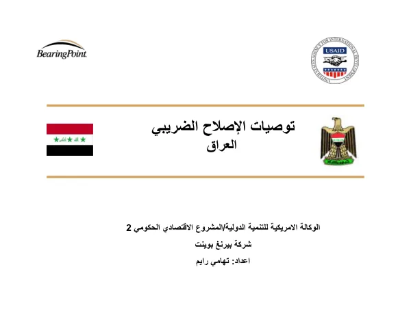 Final Report: Recommendations for the Iraqi Electricity Sector