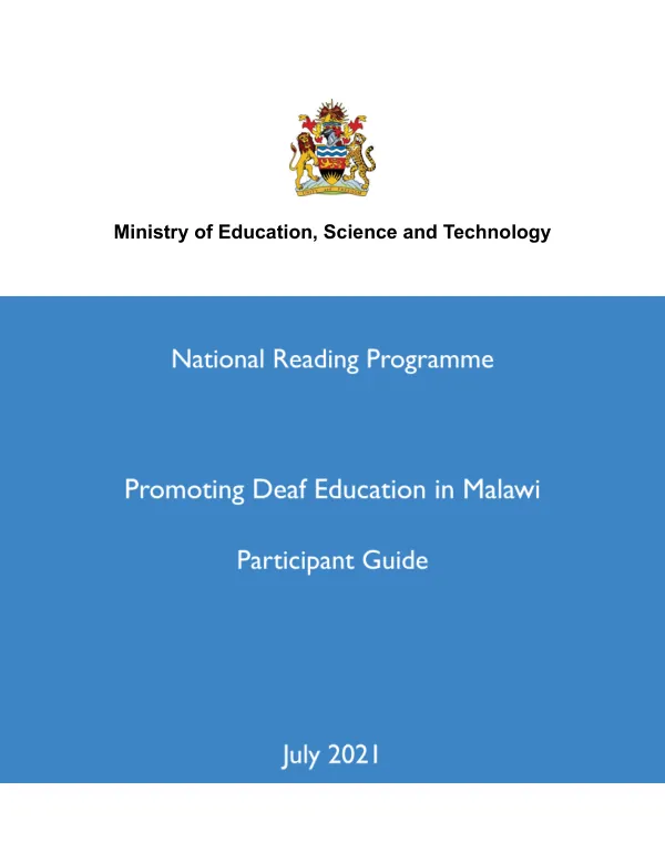 Participant Guide: Deaf Education in Malawi