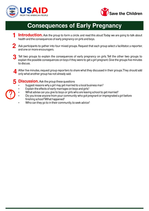 Consequencies of Early Pregnancy