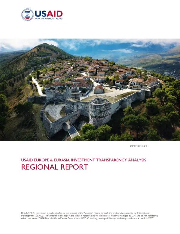 USAID Europe and Eurasia Investment Transparency Analysis: Regional Report