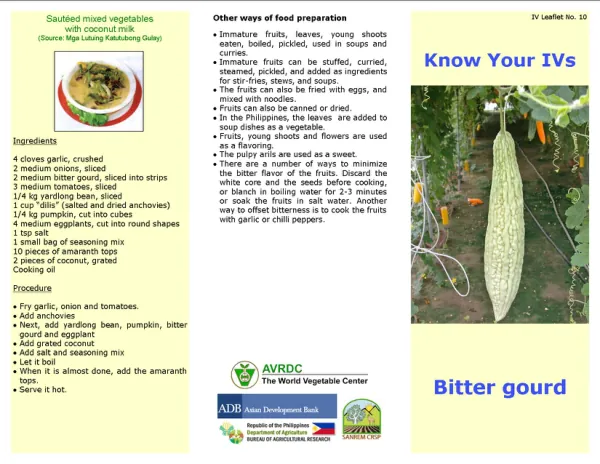 Bitter Gourd - IV leaflet