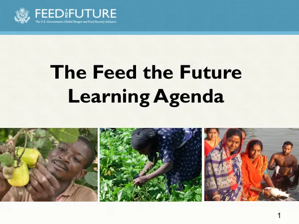 Feed the Future Learning Agenda Presentation