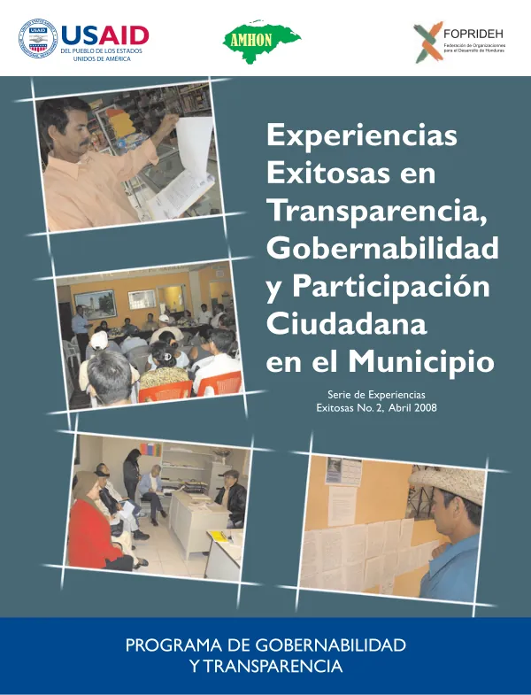 Experiencias exitosas en transparencia, gobernabilidad y participación ciudadana en el municipio