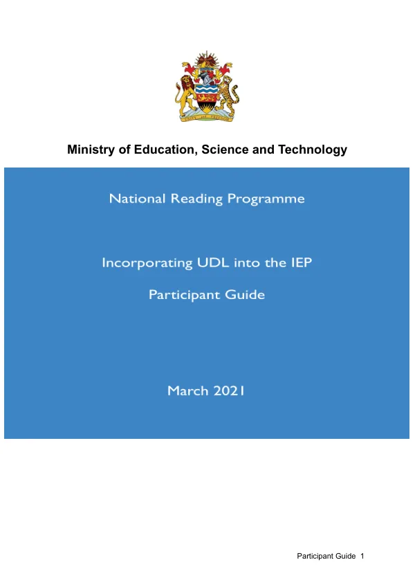 Participant Guide - Incorporating UDL into the IEP Process