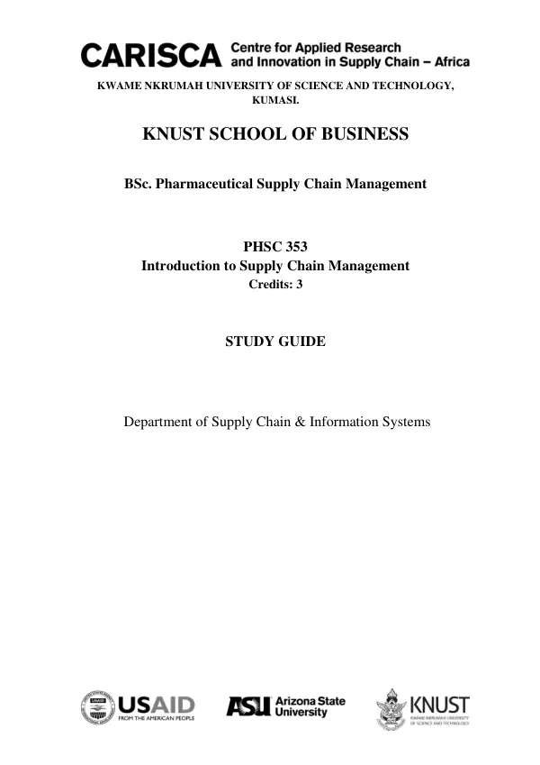 Introduction to Supply Chain Management Study Guide