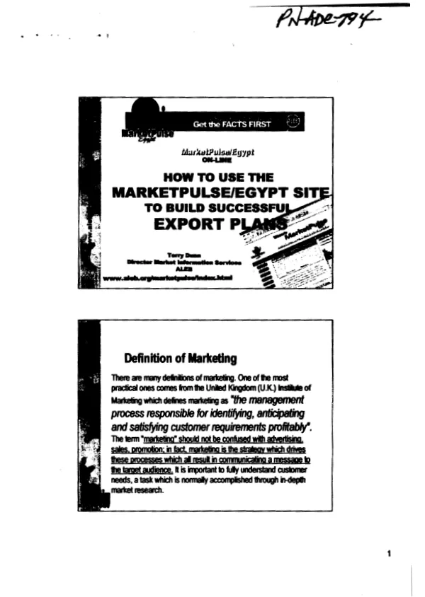 Market Pulse Egypt: A Guide to Building Successful Export